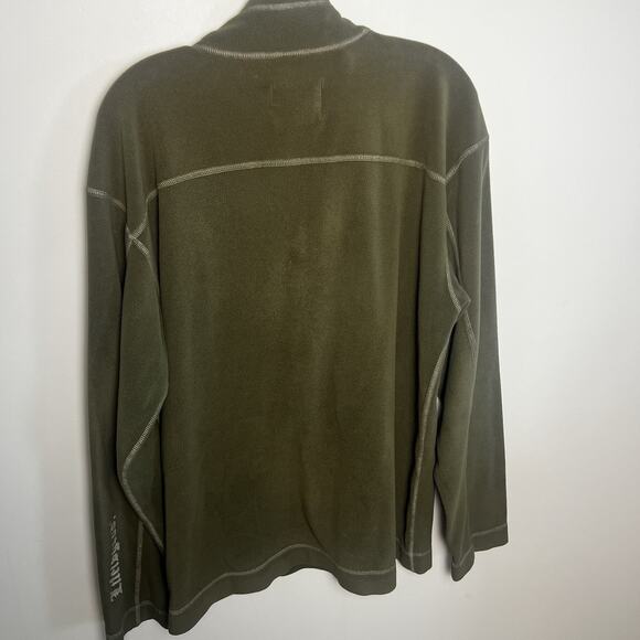 LIFE‎ IS GOOD Men’s 1/4 Zip Pullover Sweatshirt Green Micro Fleece M Cozy Travel - Picture 6 of 10